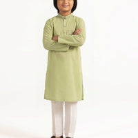 Cotton Light Green Kurta - J. Junaid Jamshed