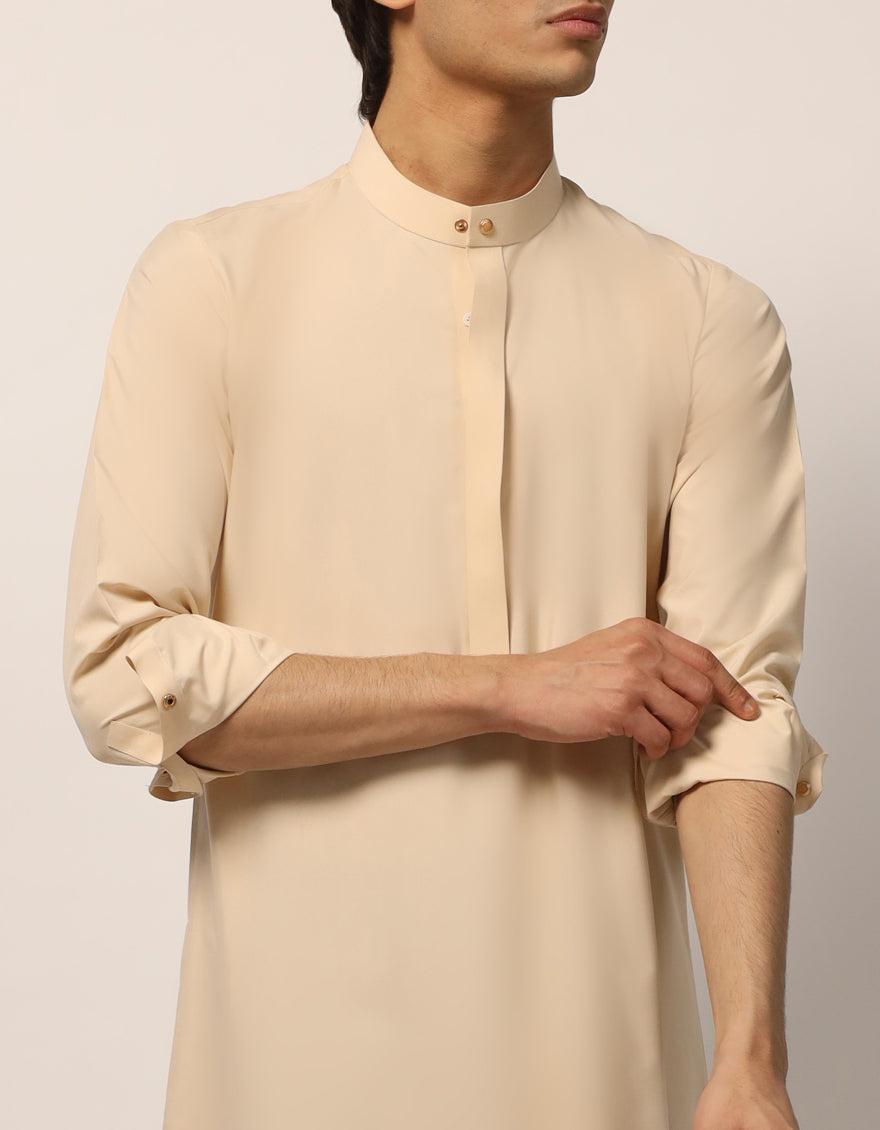 Blended Beige Jubba - J. Junaid Jamshed