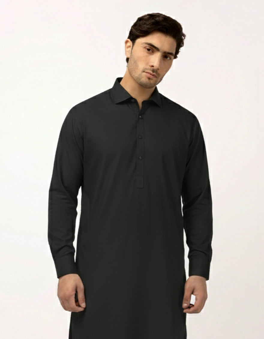 Blended Grey Kurta Trouser - J. Junaid Jamshed