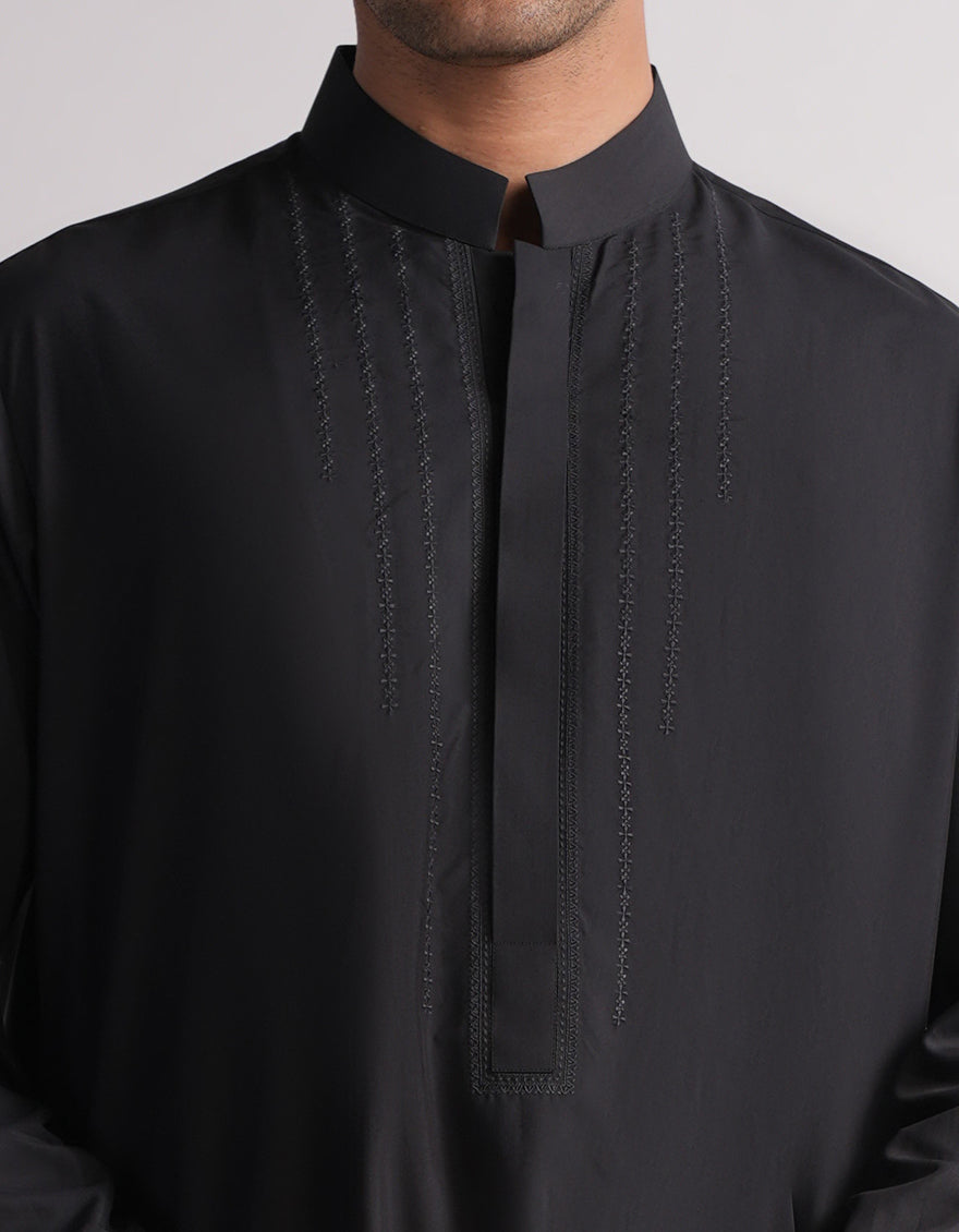 Blended Dark Grey Jubba - J. Junaid Jamshed
