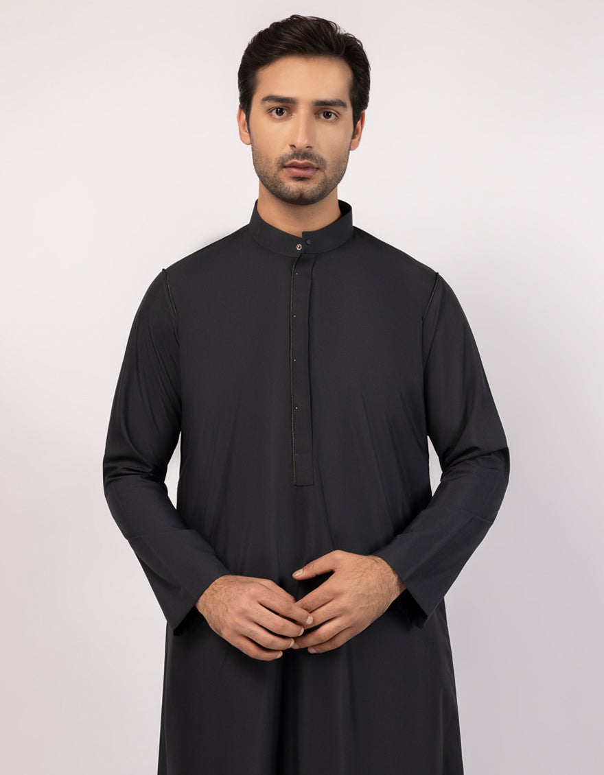 Blended Black Jubba - J. Junaid Jamshed