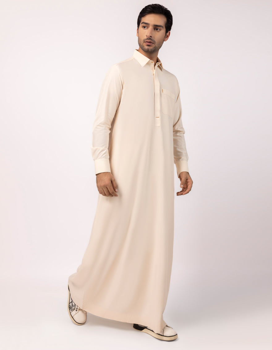 Blended Fawn Jubba - J. Junaid Jamshed