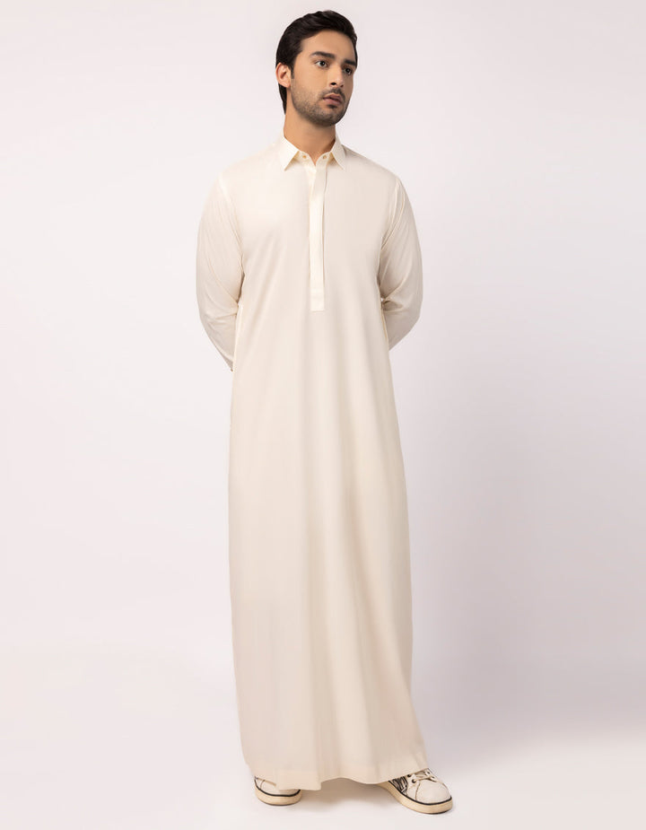 Blended Cream Jubba - J. Junaid Jamshed