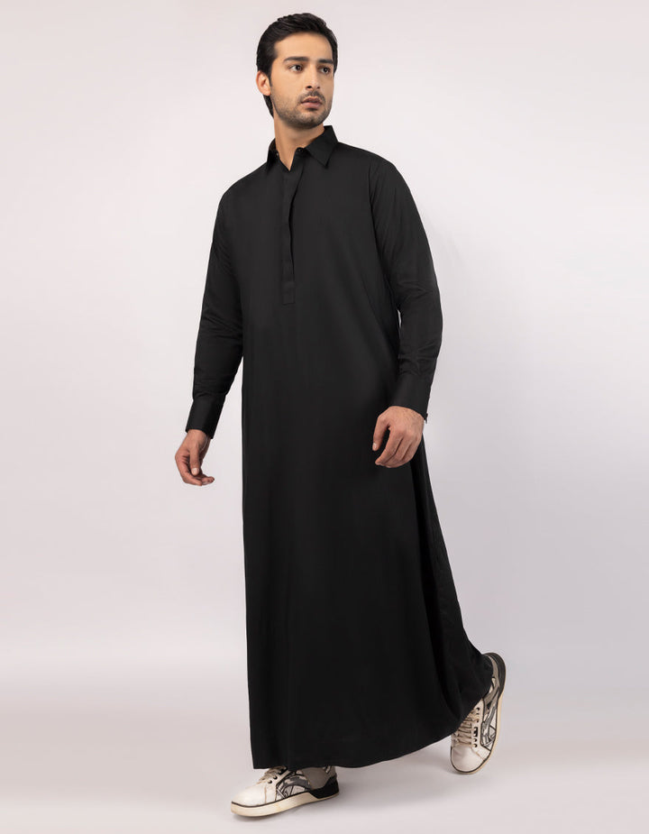 Blended Black Jubba - J. Junaid Jamshed