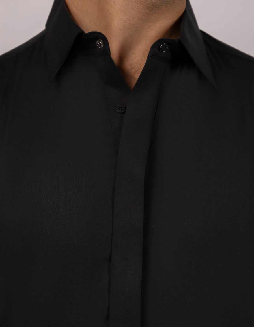 Blended Black Jubba - J. Junaid Jamshed