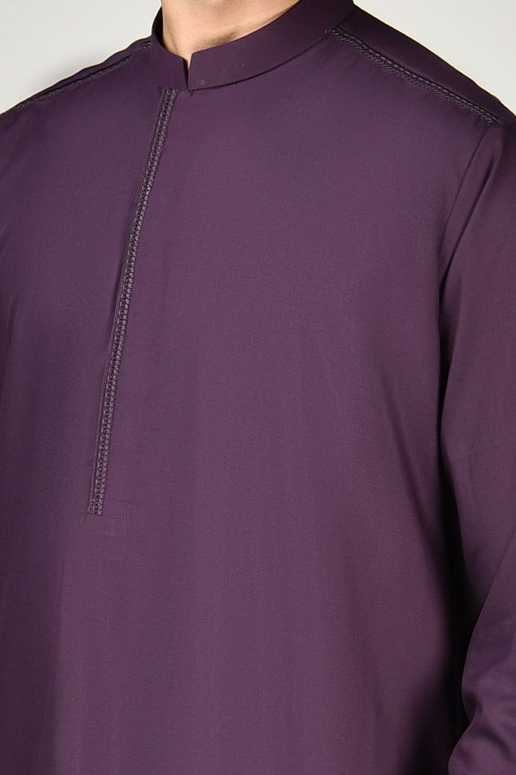 Blended Purple Jubba - J. Junaid Jamshed