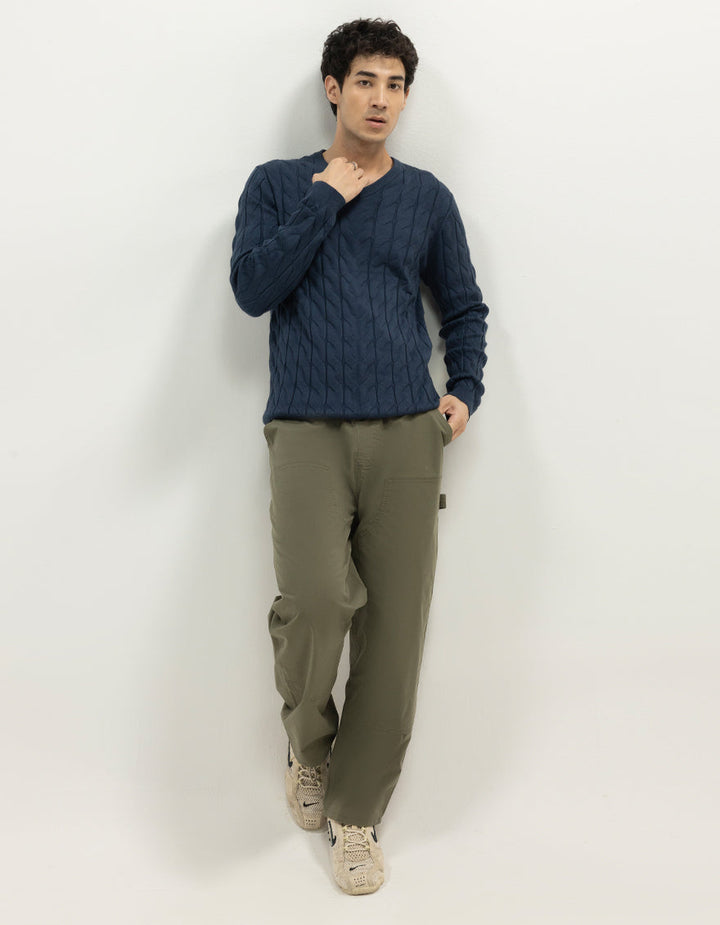 PLUTO B - NAVY V-NECK SWEATER - J. Junaid Jamshed