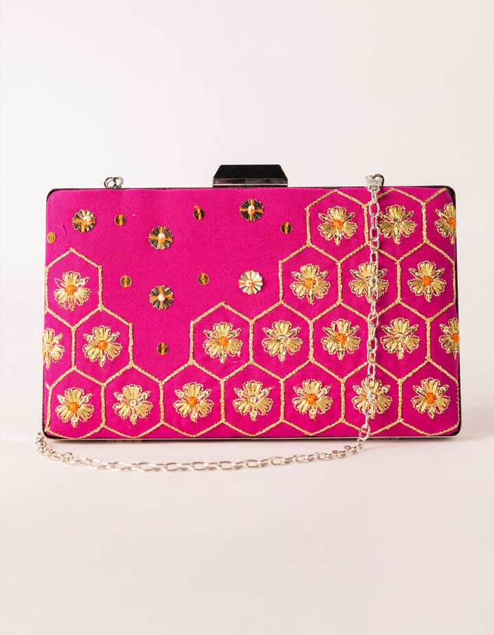 Twill Pink Hand Bag - J. Junaid Jamshed