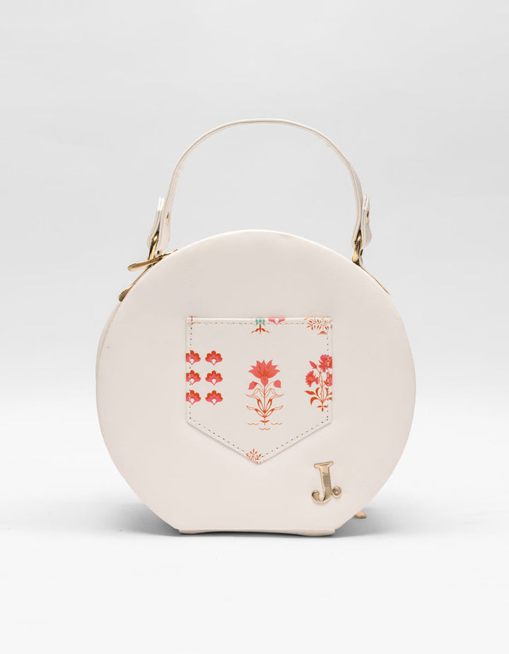 Rexine White Hand Bag - J. Junaid Jamshed