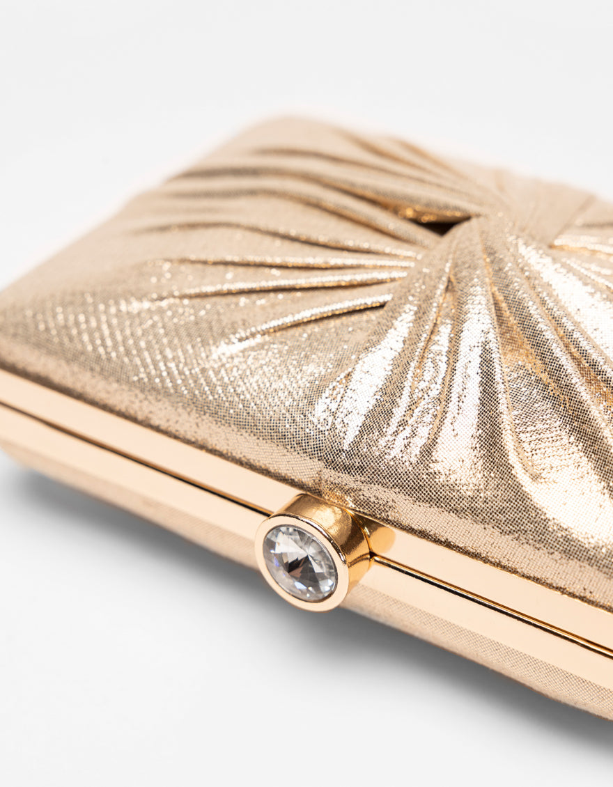 Rexine Gold Handbag - J. Junaid Jamshed