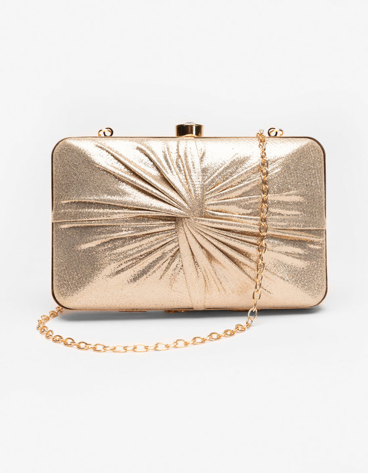 Rexine Gold Handbag - J. Junaid Jamshed