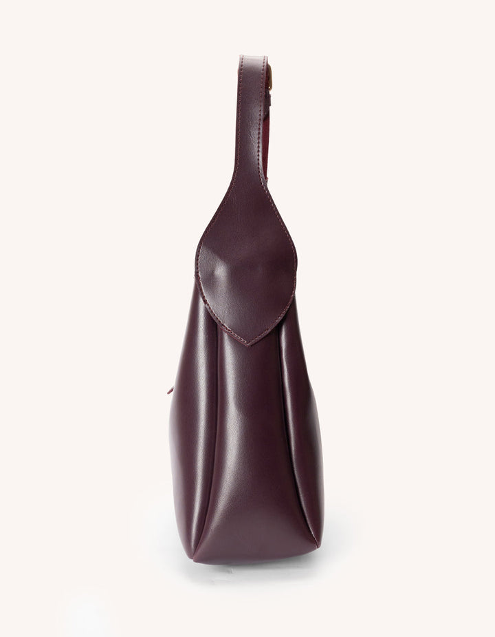 Rexine Burgundy Bag - J. Junaid Jamshed