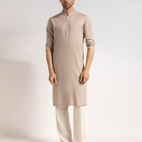 Blended Sand Kurta - J. Junaid Jamshed
