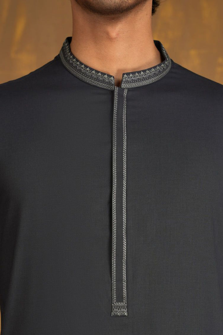 Blended Grey Kurta Trouser - J. Junaid Jamshed