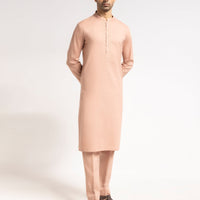 Cotton Peach Kurta Trouser - J. Junaid Jamshed