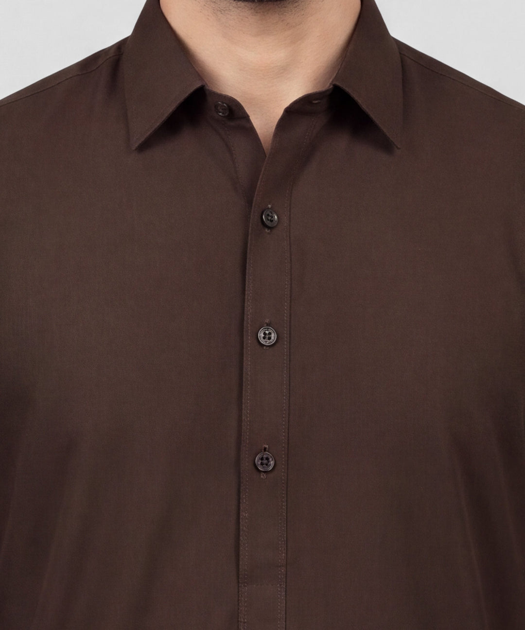 Blended Brown Kurta Trouser - J. Junaid Jamshed
