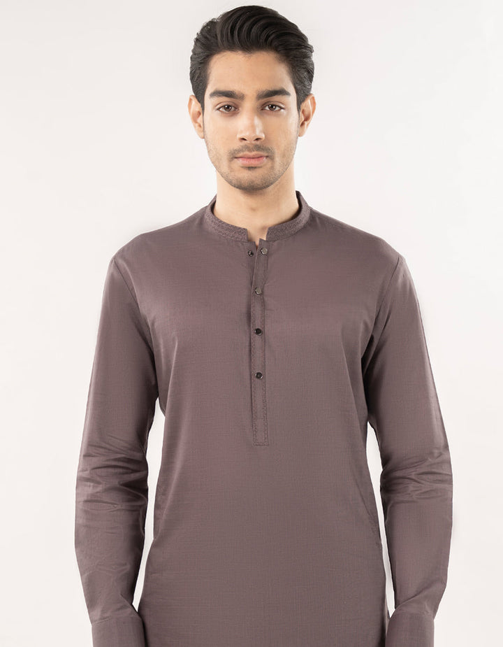 Blended Brown Shalwar Kameez - J. Junaid Jamshed