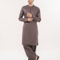 Blended Brown Shalwar Kameez - J. Junaid Jamshed