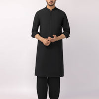 Cotton Black Green Shalwar Kameez - J. Junaid Jamshed