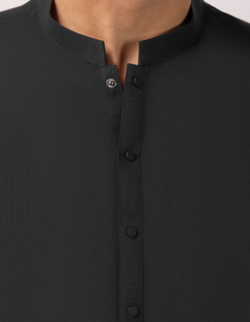 Cotton Black Green Shalwar Kameez - J. Junaid Jamshed