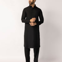 Blended Black Shalwar Kameez - J. Junaid Jamshed