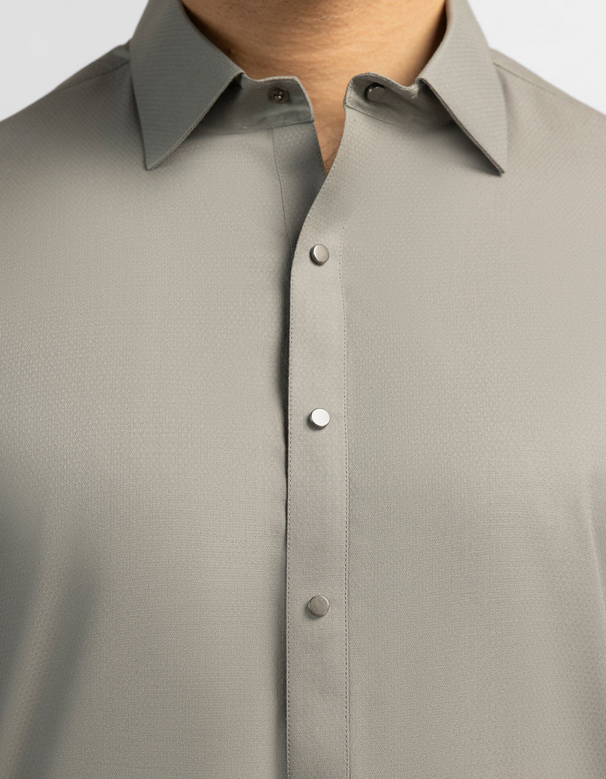 Cotton Grey Shalwar Kameez - J. Junaid Jamshed