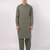 Blended Green Shalwar Kameez - J. Junaid Jamshed