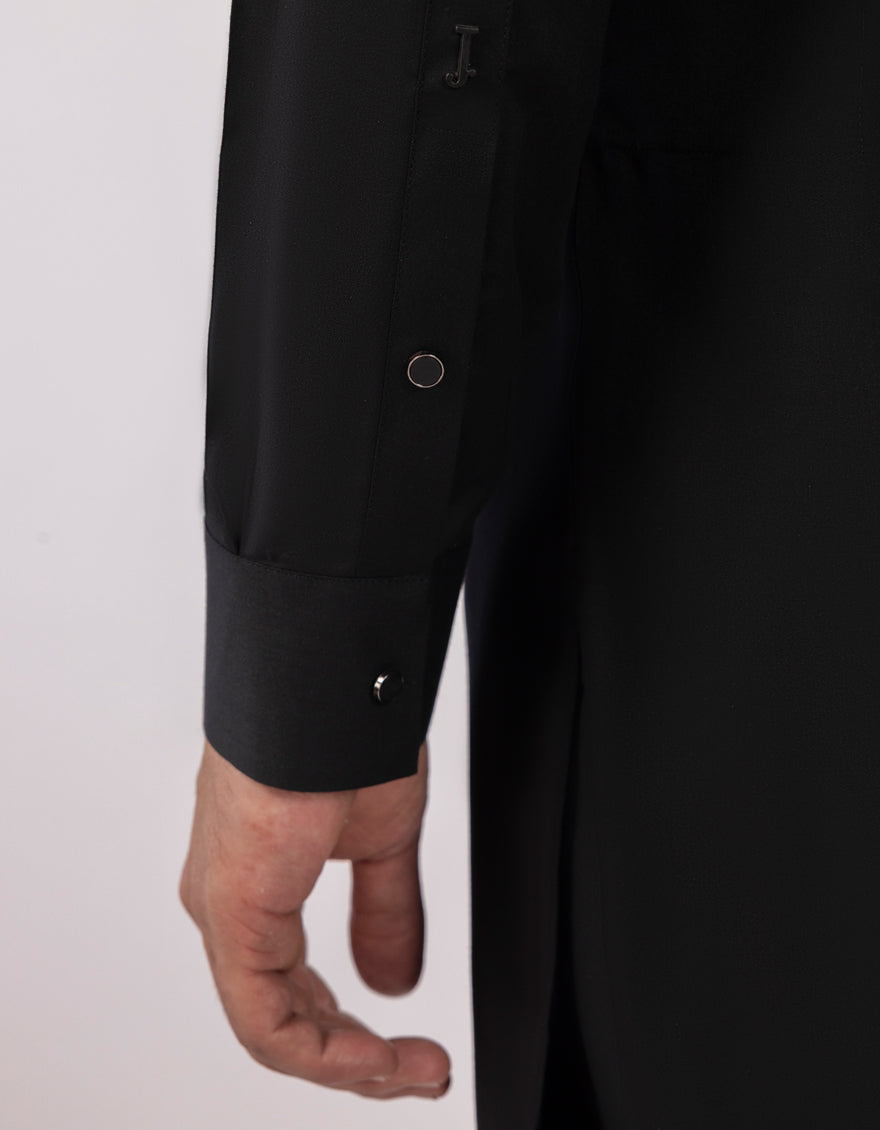 Blended Black Shalwar Kameez - J. Junaid Jamshed