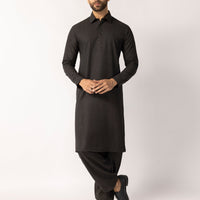 Blended Black Shalwar Kameez - J. Junaid Jamshed