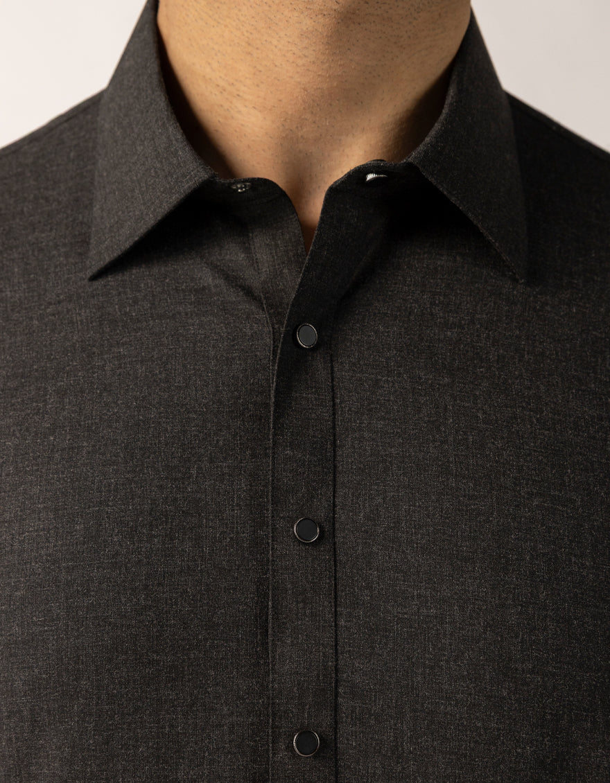 Blended Black Shalwar Kameez - J. Junaid Jamshed
