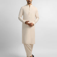 Blended Fawn Shalwar Kameez - J. Junaid Jamshed