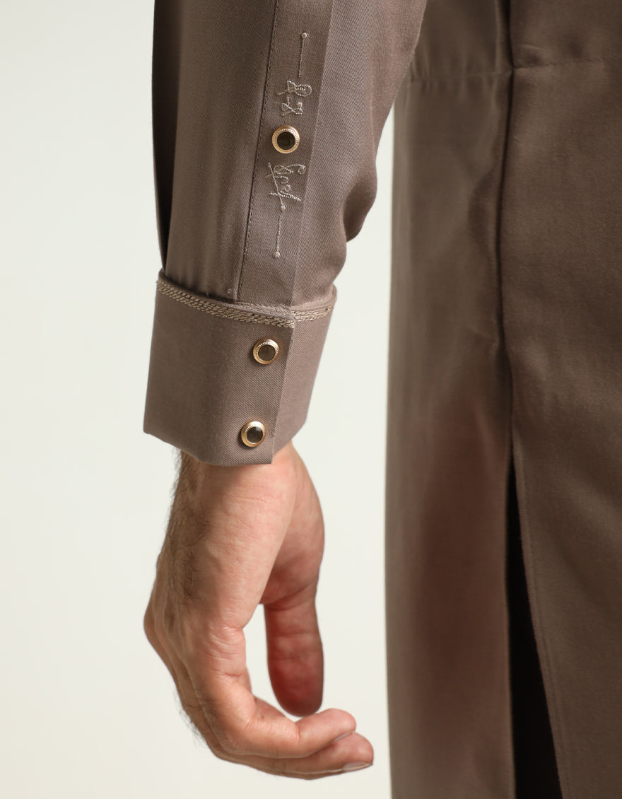 Blended Brown Shalwar Kameez - J. Junaid Jamshed