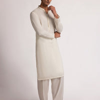 Blended Cream Shalwar Kameez  - J. Junaid Jamshed