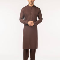 Blended Brown Shalwar Kameez - J. Junaid Jamshed