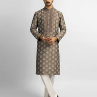 Polyester Silver Special Kurta - J. Junaid Jamshed