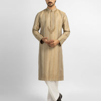 Polyester Antiq Gold Special Kurta - J. Junaid Jamshed