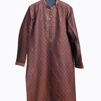Blended Maroon Special Kurta - J. Junaid Jamshed