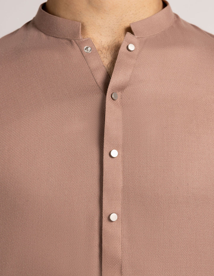 Cotton Red Brown Kurta Trouser- J. Junaid Jamshed