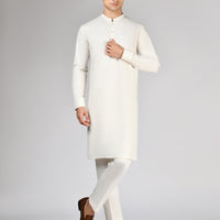 Blended White Unstitched - J. Junaid Jamshed