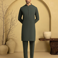 Blended Green Unstitched Suit - J. Junaid Jamshed