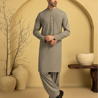 Blended Olive Unstitched Suit - J. Junaid Jamshed