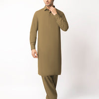 Blended Mustard Unstitched Suit - J. Junaid Jamshed