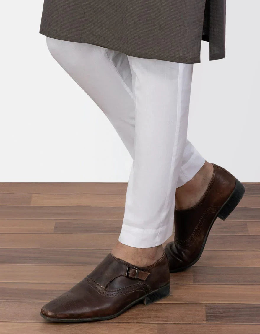 Cotton Off White Trouser - J. Junaid Jamshed