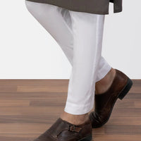 Cotton Off White Trousers - J. Junaid Jamshed