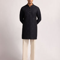 Cotton Midnight Blue Kurta Trouser - J. Junaid Jamshed