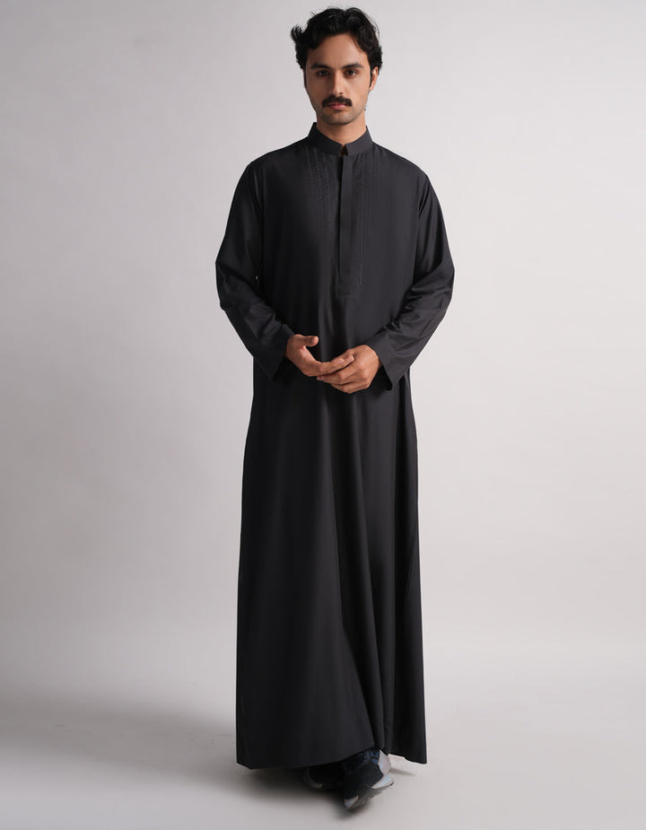 Blended Dark Grey Jubba - J. Junaid Jamshed
