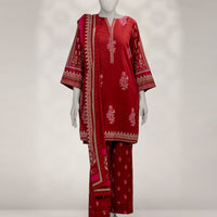 Khaddar Slub Multicolor Unstitched Suit - J. Junaid Jamshed