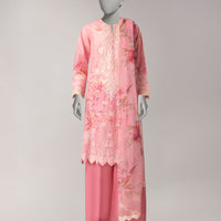 Lawn Pink Stitched Suit - J. Junaid Jamshed