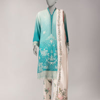 Lawn Multicolor Stitched Suit - J. Junaid Jamshed