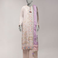 Lawn Grey Stitched Suit - J. Junaid Jamshed